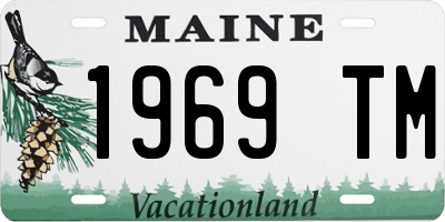ME license plate 1969TM