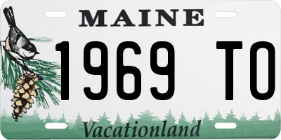 ME license plate 1969TO