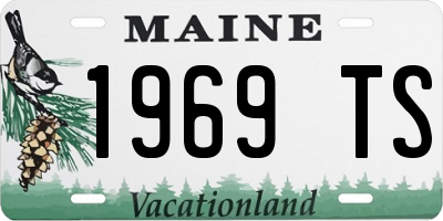 ME license plate 1969TS