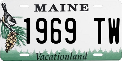 ME license plate 1969TW