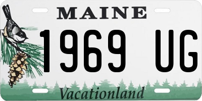 ME license plate 1969UG