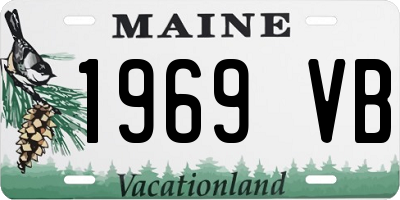 ME license plate 1969VB