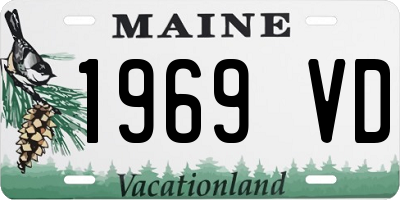 ME license plate 1969VD