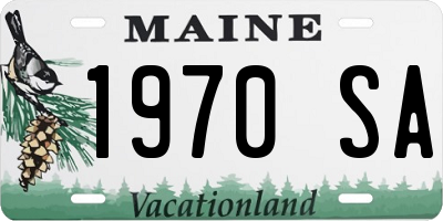 ME license plate 1970SA