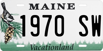 ME license plate 1970SW