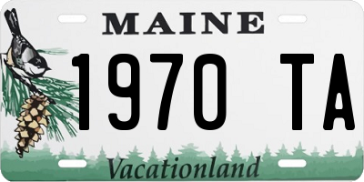 ME license plate 1970TA