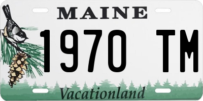 ME license plate 1970TM