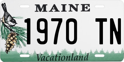 ME license plate 1970TN