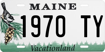 ME license plate 1970TY