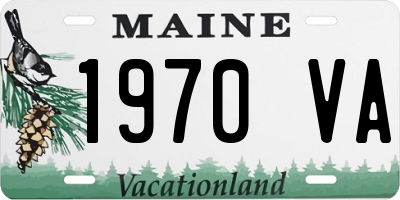 ME license plate 1970VA