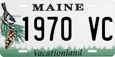 ME license plate 1970VC