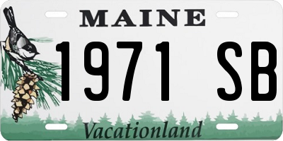 ME license plate 1971SB