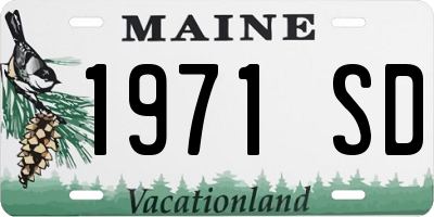 ME license plate 1971SD
