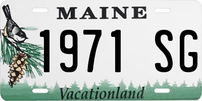 ME license plate 1971SG