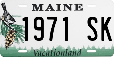 ME license plate 1971SK