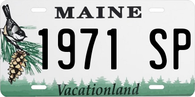 ME license plate 1971SP