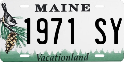 ME license plate 1971SY