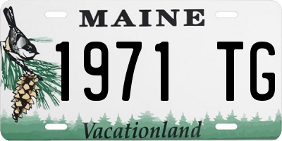 ME license plate 1971TG