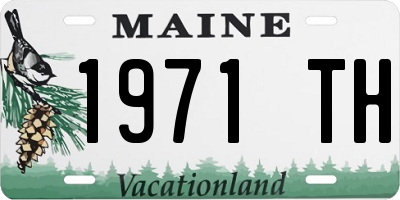 ME license plate 1971TH