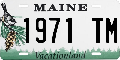 ME license plate 1971TM