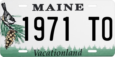 ME license plate 1971TO