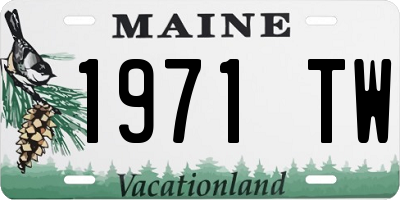 ME license plate 1971TW