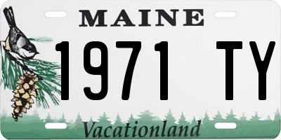 ME license plate 1971TY