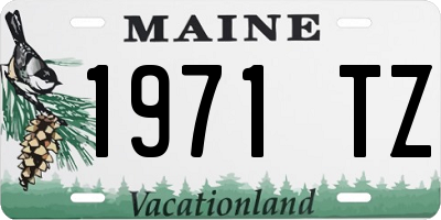 ME license plate 1971TZ