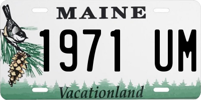 ME license plate 1971UM