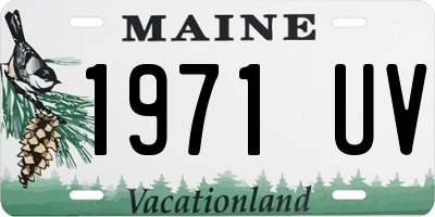 ME license plate 1971UV