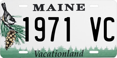 ME license plate 1971VC