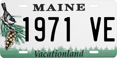 ME license plate 1971VE
