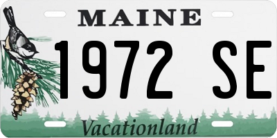 ME license plate 1972SE