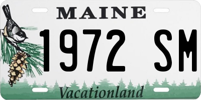 ME license plate 1972SM