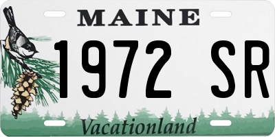 ME license plate 1972SR