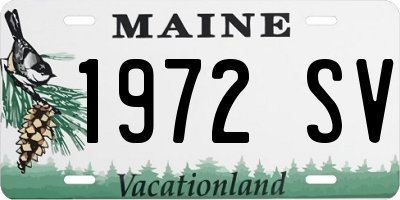 ME license plate 1972SV