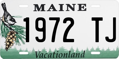 ME license plate 1972TJ