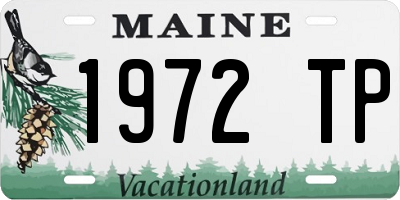 ME license plate 1972TP