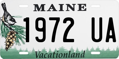 ME license plate 1972UA