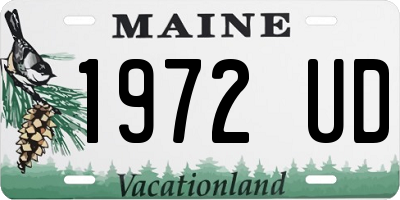 ME license plate 1972UD