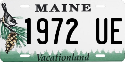 ME license plate 1972UE