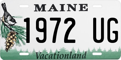 ME license plate 1972UG