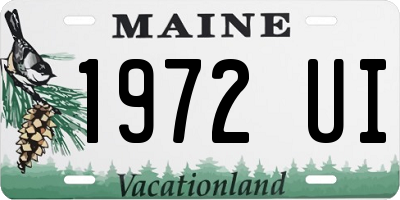 ME license plate 1972UI