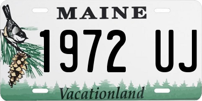 ME license plate 1972UJ