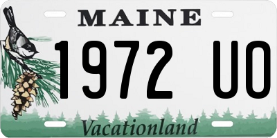 ME license plate 1972UO