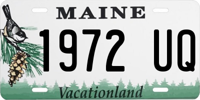 ME license plate 1972UQ