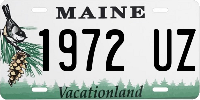 ME license plate 1972UZ