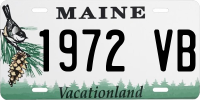 ME license plate 1972VB