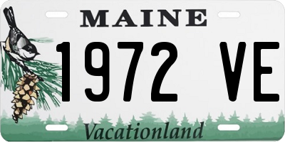 ME license plate 1972VE