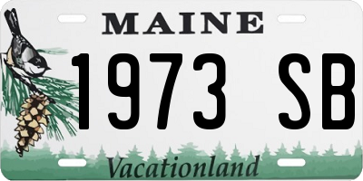 ME license plate 1973SB